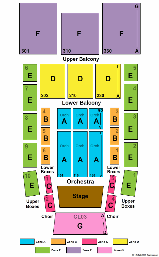 Duke Energy Center for the Performing Arts Seating Chart